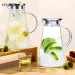 1/2Pcs Transparent Heat-Resistant Glass Cold Kettle And Cups Water Pot With Handle Large Capacity Household Jug_maomaolike.com