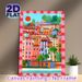 Coastal Town Painting Poster, Vibrant Colorful Mediterranean Hillside Town Poster, Bright Cheerful Seaside Urban Artwork, Ideal For Living Room_maomaolike.com