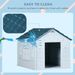 PawHut Plastic Dog House, Water Resistant Puppy Shelter Indoor Outdoor With Door, Easy To Assemble, For Medium And Small Dogs, Blue_maomaolike.com