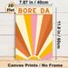 Sunrise Themed "Bore Da" Painting Poster, Warm-toned Retro Sunburst Pattern Poster, Cheerful Morning Greeting Decor Suitable For Living Room, Bedroom_maomaolike.com