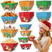 12 Pcs Christmas Paper Food Tray Tree Santa Gingerbread Elk Pattern Snack Bowl Xmas Party Disposable Paper Serving Tray Cute Popcorn Hot Dog Candy Container Boat For Winter Xmas Carnivals Decorations_maomaolike.com