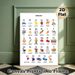 Turkish Alphabet Educational Painting Poster, Vibrant Cartoon Illustrated Poster, Assists With Turkish Letter And Vocabulary Learning, Suitable For_maomaolike.com