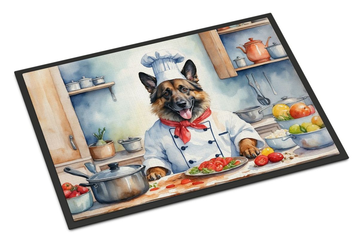 Belgian Tervuren The Chef Doormat Front Door Mat Indoor Outdoor Rugs For Entryway, Non Slip Washable Low Pile, 24H X 36W_maomaolike.com