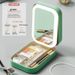 With LED Mirror Portable Travel Makeup Cosmetics Box Touch Light Storage Organizer_maomaolike.com