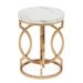 Round End Table, Modern Bedside Table With Marble Topw_maomaolike.com