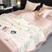 Wholesale Washed Tencel Summer Cool Embroidered Air Conditioning Four-Piece Set Machine Washable Ice Silk Thin Wide Edge Quilt_maomaolike.com