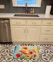 Gerbera Daisies In Watercolor Memory Foam Kitchen Mat Machine Washable Anti-Fatigue Mat Cushion Comfort Bath Mat Or Kitchen Rug_maomaolike.com