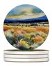 Nevada Sagebrush In Watercolor Large Sandstone Coasters Pack Of 4 Absorbent Round Coasters Decor Gifts For Men Or Women, 4 In, Multicolor_maomaolike.com