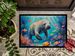 Summer Manatee Doormat Front Door Mat Indoor Outdoor Rugs For Entryway, Non Slip Washable Low Pile, 24H X 36W_maomaolike.com
