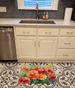 Ohio Scarlet Carnations In Watercolor Memory Foam Kitchen Mat Machine Washable Anti-Fatigue Mat Cushion Comfort Bath Mat Or Kitchen Rug_maomaolike.com