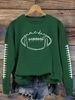 Women's Clothing new autumn game day print fashion sweater spot trend long sleeve_maomaolike.com