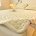 Winter Milk Velvet Mattress Pad Thickened Flannel Blanket Student Mat Bedding Double 1.8 Single 1.5m_maomaolike.com