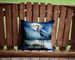 Blue Heron Under The Moonlight Throw Pillow Machine Washable, Indoor Outdoor Decorative Pillow For Couch, Bed Or Patio, 14Hx14W_maomaolike.com