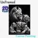 Lion Family Painting Poster, Monochrome Realistic Lion Group Portrait Poster, Warm Wild-themed Decor Ideal For Living Room, Office_maomaolike.com