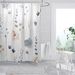 Punch-free Curtain, Waterproof And Privacy‑protecting, Bathroom Screen, Printed Water‑resistant Shower Curtain_maomaolike.com