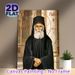 Orthodox Saint Paisios Painting Poster, Traditional Religious Icon Style Poster, Reverent Portrait Of Robed Saint With Halo, Ideal For Home Prayer_maomaolike.com