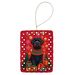 Black Russian Terrier Holiday Christmas Porcelain Ornament Christmas Tree Hanging Decorations For Home Christmas Holiday, Rectangle, Gift, Multicolor_maomaolike.com