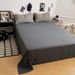 Simple Solid Color Four-Piece Duvet Cover Bedding Student Dormitory Single Three-Piece Set Bed Sheet Style_maomaolike.com
