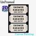 Shower Karaoke Ticket Painting Poster, Vintage-style Retro Ticket-shaped With Neon Outline Poster, Playful Bathroom-themed Decor Ideal For Home_maomaolike.com