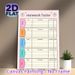Homework Tracker Painting Poster, Pastel-toned Cute Weekly Layout Poster, Functional Tool To Organize Daily Homework Tasks Ideal For Study Space, Home_maomaolike.com