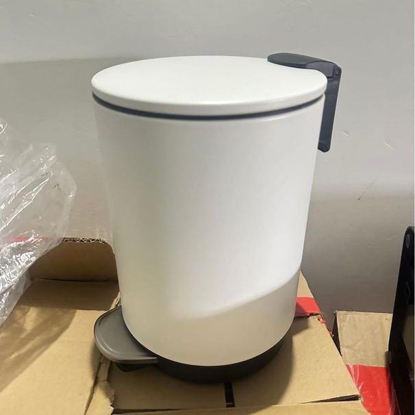 SSTC001-3L-W, Stainless Steel Kitchen Trash Can, 3L, White_maomaolike.com