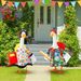 Back To School Porch Goose Outfit Set, Cute White Goose Ornament, Creative Home Courtyard Front Door Decorations
_maomaolike.com