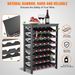VEVOR 42 Bottle 7-Tier Modular Wine Rack Bamboo Wood Display Shelf With TableTop_maomaolike.com