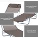 Outsunny Folding Chaise Lounge Chair, Pool Sun Tanning Chair, Outdoor Lounge Chair With 5-Position Reclining Back, Breathable Mesh Seat, Headrest For Beach, Yard, Patio, Brown_maomaolike.com