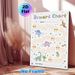 Dinosaur Themed Reward Chart Painting Poster, Cute Pastel Cartoon Dinosaur Scene Poster, Practical Tool To Track Progress And Encourage Positive_maomaolike.com