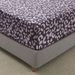Purple Leopard Print Art Polyester Skin Friendly Bed Mattress Protector Fitted Sheet_maomaolike.com