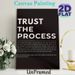 Inspirational "Trust The Process" Painting Poster, Minimalist Black & White Typographic Poster, Motivational Text Art To Boost Positivity, Ideal For_maomaolike.com