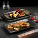 Japanese Style Tableware BBQ Meat Rectangular Sushi Hot Pot Dish Ceramic Dinner Restaurant Special Commercial Plate_maomaolike.com