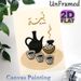 Ethiopian Coffee Buna Painting Poster, Warm-toned Minimalist Traditional Coffee Set Illustration Poster, Brings Cultural Appeal, Perfect For Kitchen_maomaolike.com