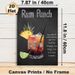 Rum Punch Cocktail Painting Poster, Vibrant Chalkboard-style Drink Recipe Poster, Informative Cocktail Art Ideal For Bar, Dining Room Or Home Bar_maomaolike.com