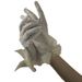 Unisex Bridal lace wedding gloves Milky white short bag five fingers short bow pearl everyday photo_maomaolike.com