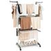 1 Pc 4-tier Clothes Drying Rack With Rotatable Side Wings And Collapsible Shelves_maomaolike.com