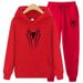 2024 Winter New Personalized Print Spider Pattern Couple Hooded Warm Sweater Set Youth Trendy Fashion_maomaolike.com