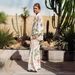 Women's clothing fashion linen print loose casual macaron long-sleeved suit_maomaolike.com