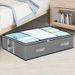 Under-Bed Storage Box With Flip-Top Lid - Durable Non-Woven Fabric Organizer Bedding, Multi-Purpose Space-Saving Design, Bedroom Organizers Storage_maomaolike.com