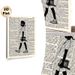 Vintage Schoolgirl Silhouette Painting Poster, Retro Newspaper-style Black & White Artistic Poster, Unique Literary-inspired Decor For Home, Study_maomaolike.com