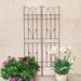 4 Pack Metal Garden Trellis 71" X 17.7" Rustproof Trellis For Climbing Plants Outdoor Flower Support Brown_maomaolike.com