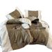 1 Vintage American Style 100% Sateen Long-staple Four-piece Pure Cotton Double Bed 1.8m Ruffled Bedding Set_maomaolike.com