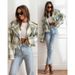 Women's Clothing New 2024 Fashion Suit Collar Plaid Printed Wool Coat_maomaolike.com
