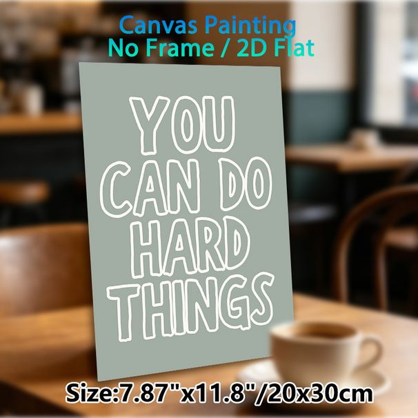 Motivational Quote Painting Poster, Minimalist Hand-drawn Text Poster, Inspirational Message To Boost Positivity, Ideal For Home Office And Workspace_maomaolike.com