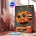 Vintage Robot Painting Poster, Retro Distressed Weathered Robot Illustration Poster, Nostalgic Mechanical-themed Decor Ideal For Home Office, Game_maomaolike.com