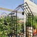 Metal Garden Arch With Bench Turned Into Flower Stand W58.07*H97.24 Climbing Plants Support Rose Arch Outdoor Black_maomaolike.com