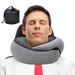 Memory Foam U-shaped Pillow Snail Style Travel Neck Support Portable Adjustable Soft Noon Break Sleep Pillows_maomaolike.com