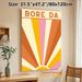 Sunrise Themed "Bore Da" Painting Poster, Warm-toned Retro Sunburst Pattern Poster, Cheerful Morning Greeting Decor Suitable For Living Room, Bedroom_maomaolike.com
