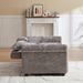 58.27 Inch 3-in-1 Loveseat Sofa Bed - Chenille Fabric Pull-Out Couch Sleeper - Full KD Back Frame, Seat Frame, Armrests & 2 Pillows - Functional Sofa Bed For Living Room - Light Gray Fabric_maomaolike.com