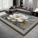 Large Area Rug For Living Room Oversized Blue Floral Mandala Pattern Bedroom Rug Thickened Soft Washable Floor Mat Bedside Rug Interior Decorative Rug_maomaolike.com